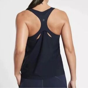 Athleta Ultimate 2-in-1 Support Top Deep Blue Women's Tank Top Size Small